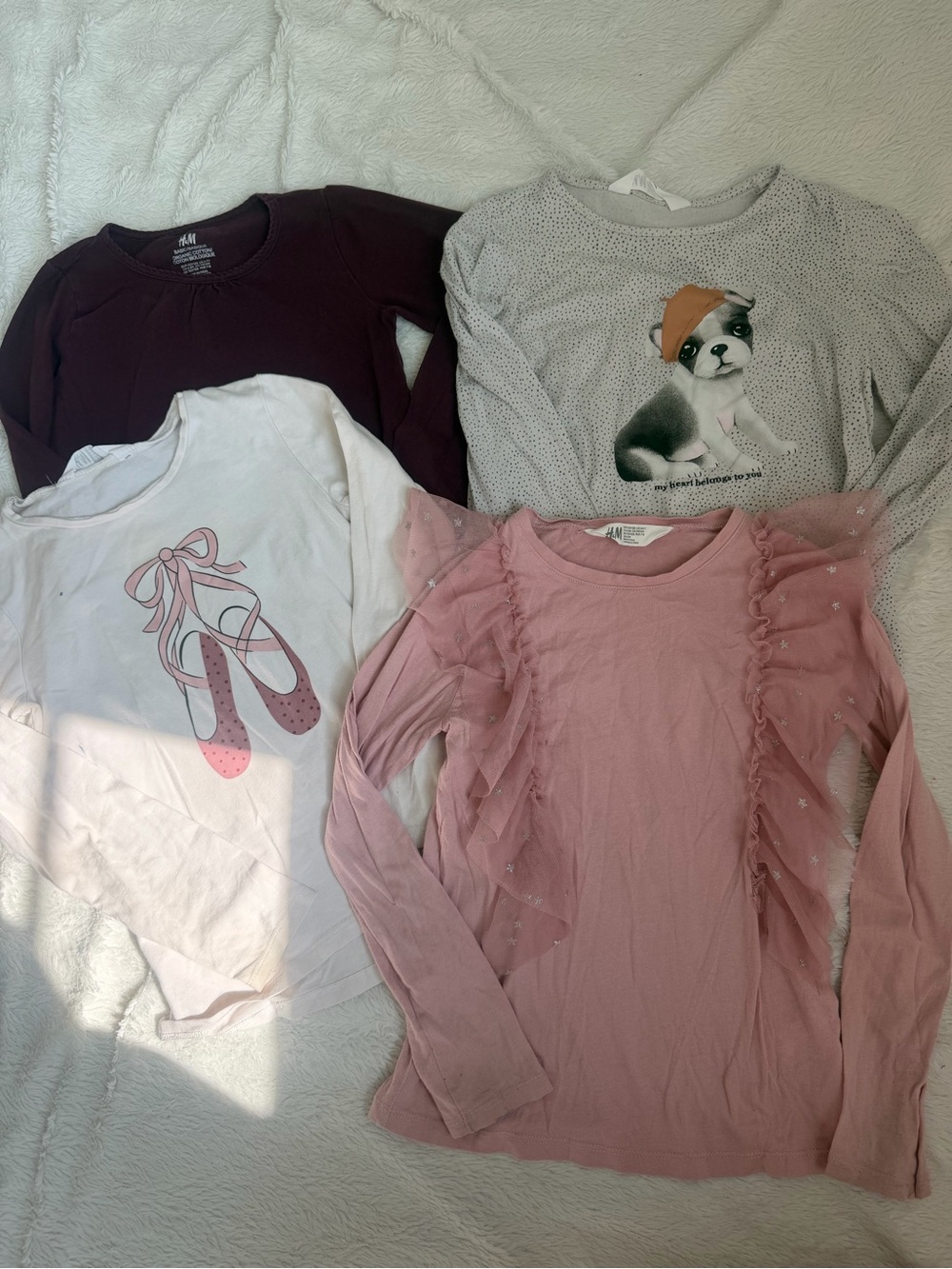 H & M Girls Top Blouse Bundle Lot Size 6-7